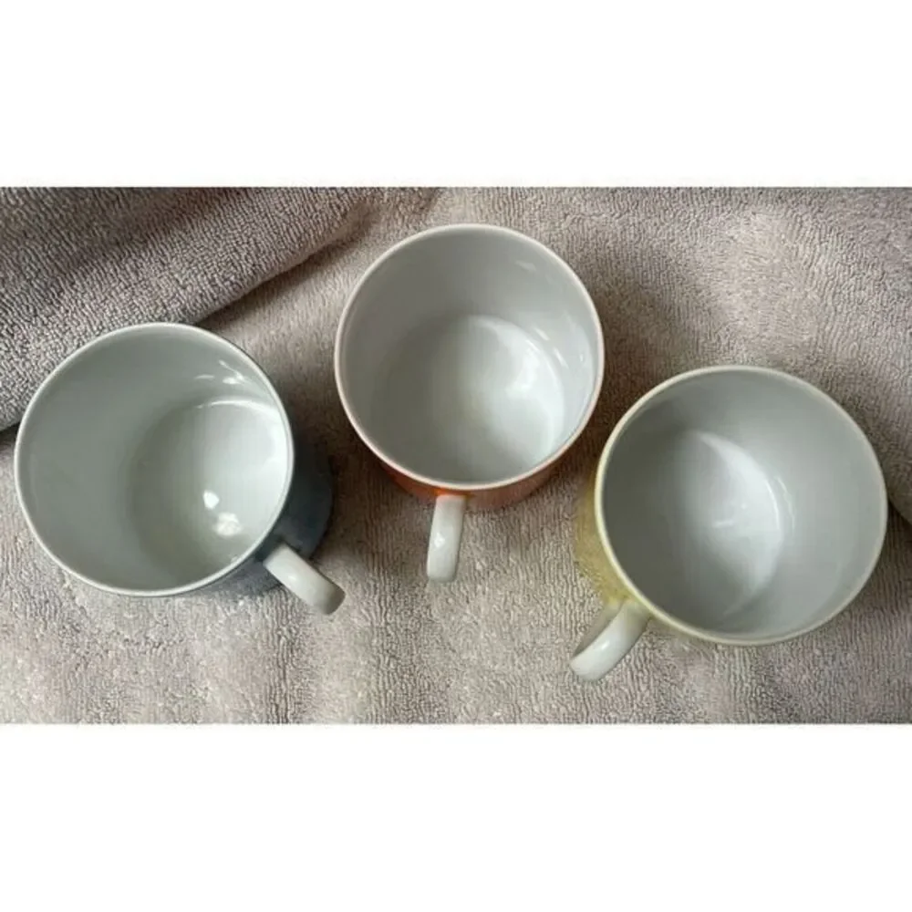 Vintage Made In Japan Colorful Cups Set‎ Of 3